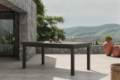Clearance Premium Ausziehtisch, anthrazit/grau, Alu/Sicherheitsglas, 180/240x100cm, automatischer Ausziehmechanismus Gartentische