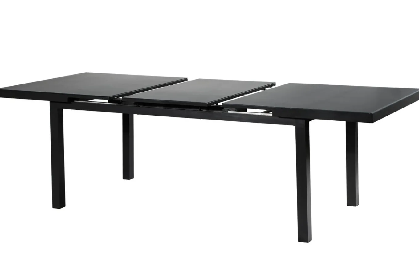 Discount Premium Ausziehtisch, anthrazit matt/grau, Alu/Glas, 180/240x100cm, automatischer Ausziehmechanismus Gartentische