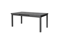 Discount Premium Ausziehtisch, anthrazit/grau, Aluminium/Glas, 180/240x100cm, automatischer Ausziehmechanismus Gartentische