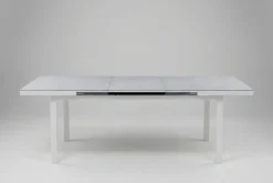 Sale Premium Ausziehtisch, weiß, Alu/Glas, 180/240 x 100 cm, witterungsbeständig, hohe Belastbarkeit Gartentische|Aluminium-Gartenmöbel