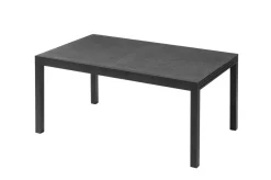 Discount Premium Ausziehtisch, anthrazit matt, Alu/Spraystone, Tischplatte 160/260 x 100 cm, pulverbeschichtet, höhenverstellbare Füße Gartentische