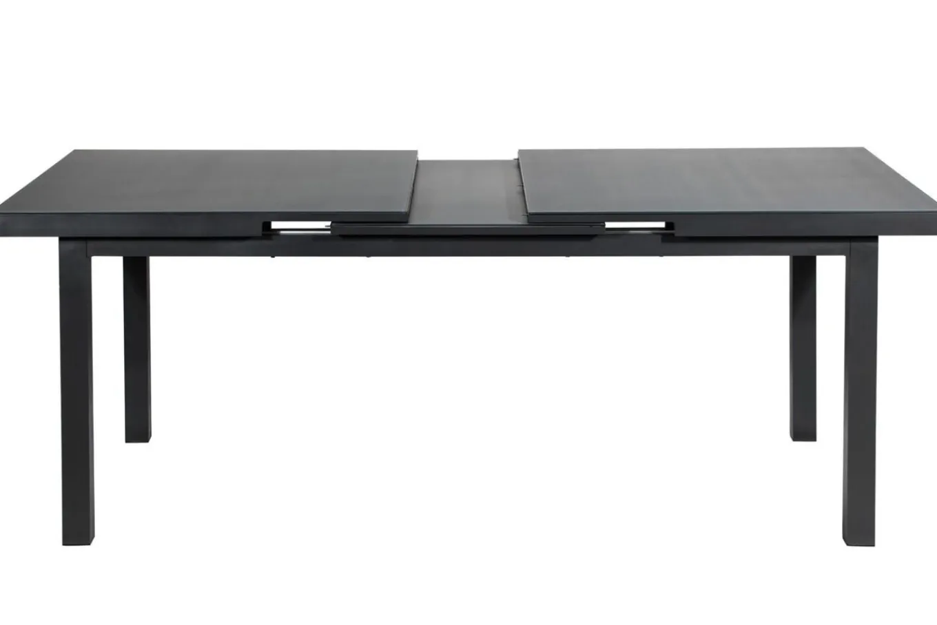 Outlet Premium Garten-Essgruppe, 8 Personen, ausziehbarer Tisch 180–240 cm, Alu/Textilene, 6 Stapel- 2 Klappstühle Garten-Essgruppen|Aluminium-Gartenmöbel