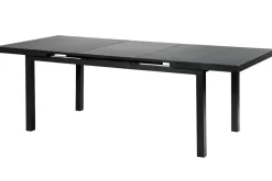 Online Premium Garten-Essgruppe, ® anthrazit matt, Alu/Textilene, Tisch 180/240x100cm, 4 Stapel-, 2 Klappstühle Garten-Essgruppen