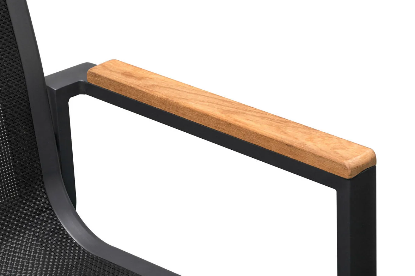 Premium Garten-Essgruppe, ® anthrazit matt, Alu / Glas / Teak, Tisch 180/240 x 100cm, 4 Stapelsessel, 2 Klappstühle Garten-Essgruppen