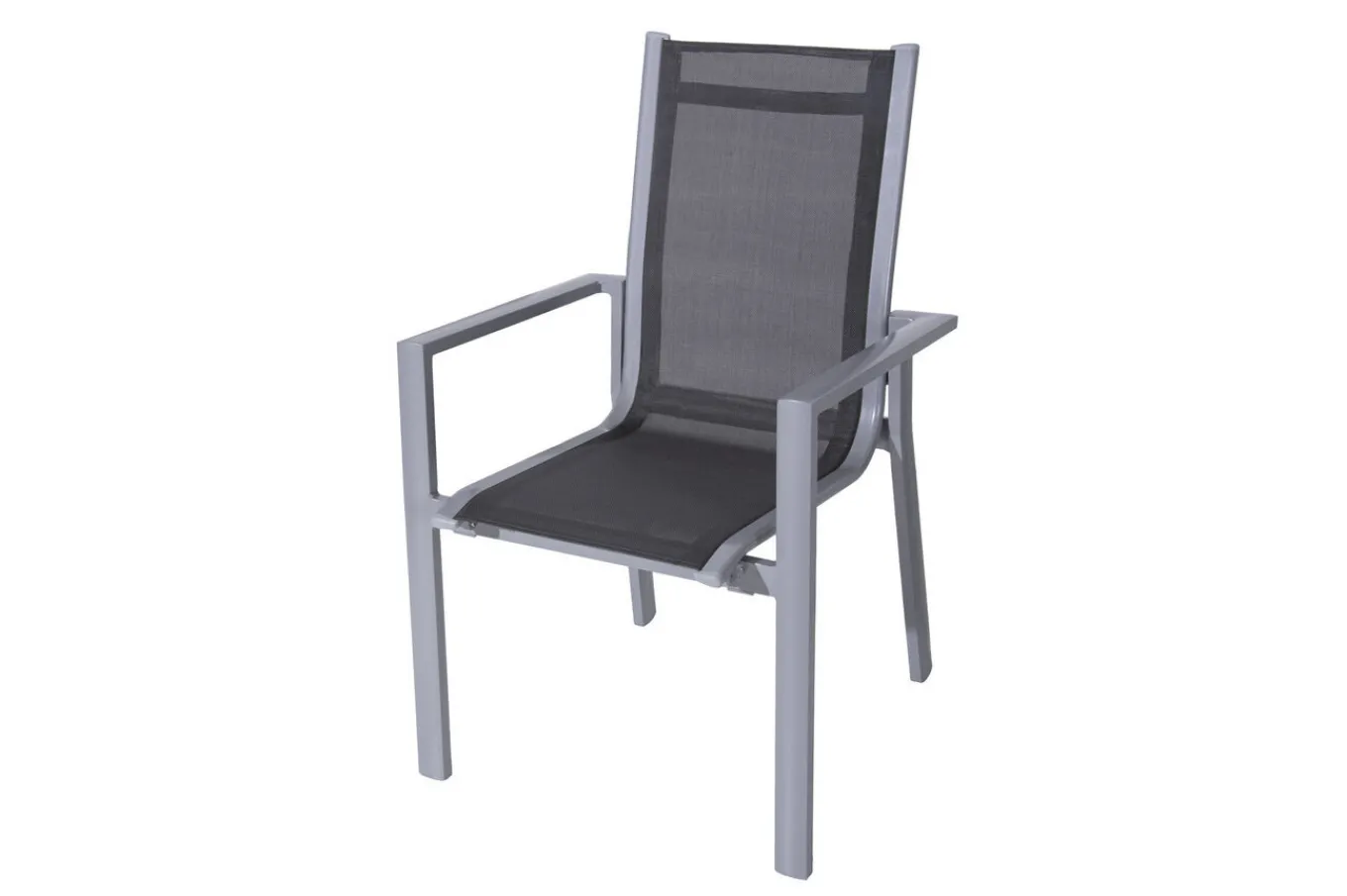 Hot Premium Garten-Essgruppe, silber/grau, Alu/Textilene, Ausziehtisch 180/240 x 100 cm, 4 Stapel-, 2 Klappstühle Garten-Essgruppen|Aluminium-Gartenmöbel