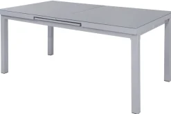 Best Premium Garten-Essgruppe, silber/grau, Alu/Textilene, Ausziehtisch 180/240 x 100 cm, 8 Klappstühle Garten-Essgruppen|Aluminium-Gartenmöbel