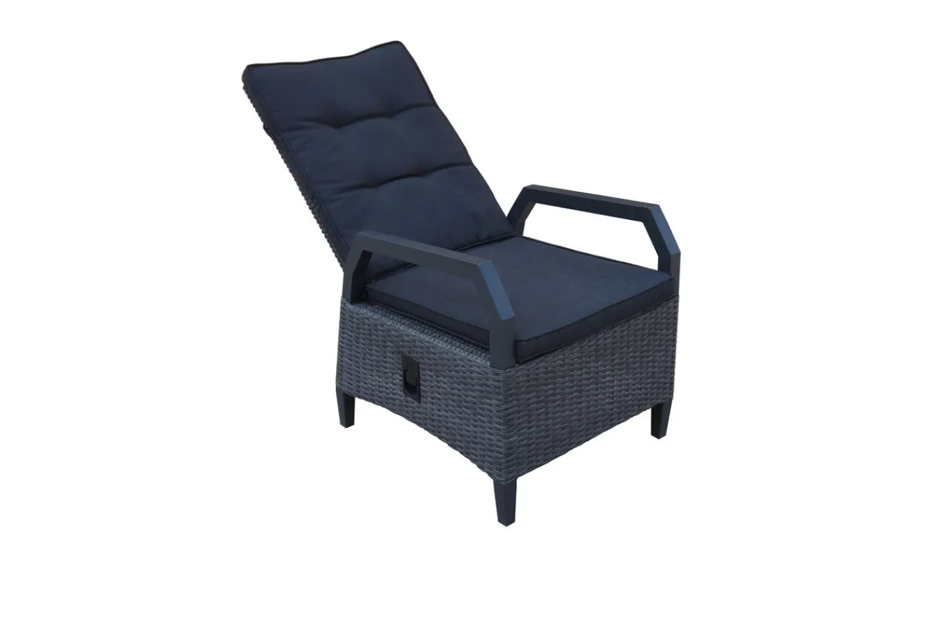 Clearance Premium Garten-Essgruppe, anthrazit matt/grau, Aluminium Polyrattan, Tisch 160/260 x 100 cm, 6 Dining-Sessel Garten-Essgruppen