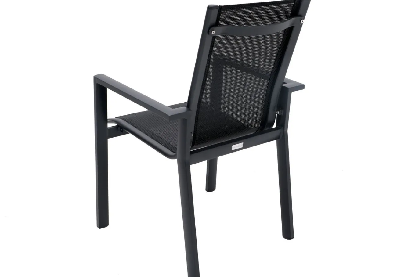 Outlet Premium Garten-Essgruppe, ® anthrazit matt, Alu/Textilene, Tisch 180/240x100cm, 6 Stapelsessel Garten-Essgruppen