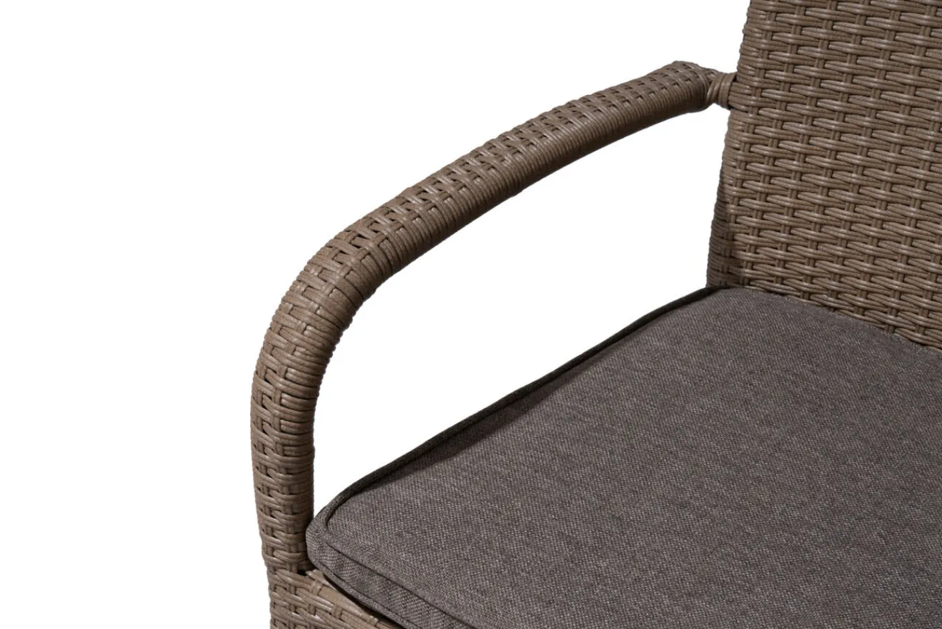 Rabida Basic Stapelstuhl, champagner-meliert, Polyrattan, 64 x 56 x 92 cm, inkl. Polster Polyrattan-Gartenmöbel|Gartenstühle & Gartensessel