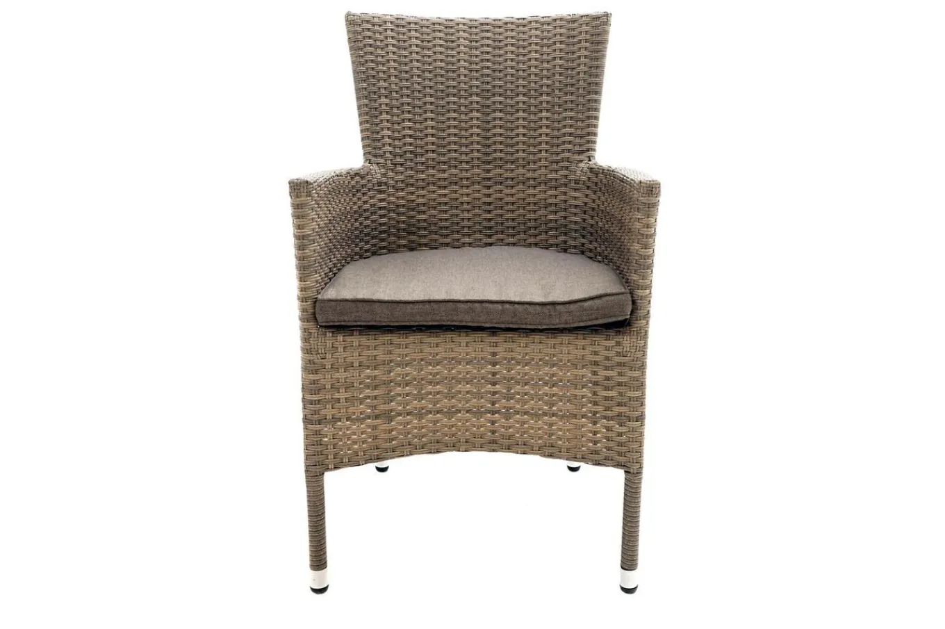 Hot Rabida Basic Stapelsessel, champagner-meliert, Polyrattan, 59 x 62 x 92 cm, inkl. Polster Polyrattan-Gartenmöbel|Gartenstühle & Gartensessel