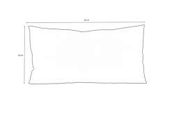Online Rückenkissen, hellgrau, Polyester, 60 x 30 cm, pflegeleicht, schnelltrocknend, strapazierfähig, langlebiges Material Rückenkissen & Zierkissen