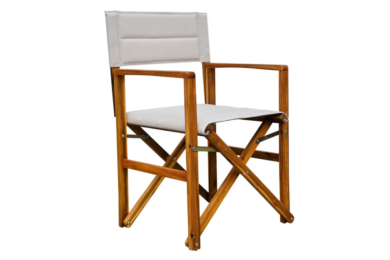 Hot Regiestuhl, creme/natur, Akazie/Polyester, 56 x 55 x 88 cm, FSC®-zertifiziertes Produkt Akazien-Gartenmöbel|Gartenstühle & Gartensessel