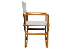 Hot Regiestuhl, creme/natur, Akazie/Polyester, 56 x 55 x 88 cm, FSC®-zertifiziertes Produkt Akazien-Gartenmöbel|Gartenstühle & Gartensessel