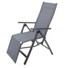 Discount Relaxsessel, anthrazit/grau, Alu/Textilene, 67x71x45cm Gartenstühle & Gartensessel