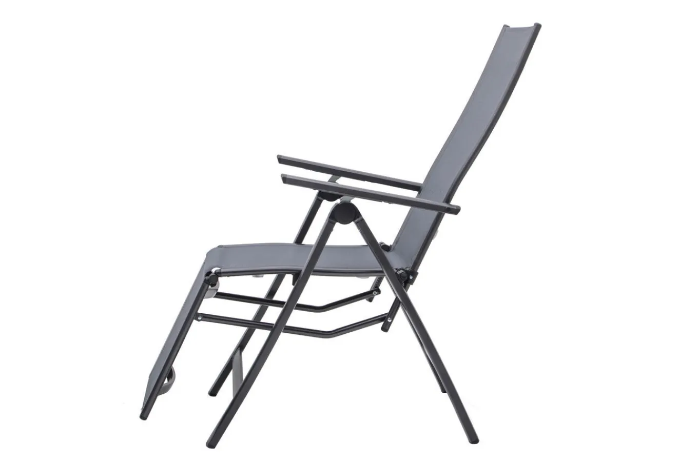Discount Relaxsessel, anthrazit/grau, Alu/Textilene, 67x71x45cm Gartenstühle & Gartensessel