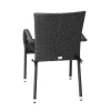 Outlet Rocking Basic Stapelstuhl, grau/braun-meliert, Polyrattan, 56 x 64 x 92 cm, inkl. Polster Polyrattan-Gartenmöbel|Gartenstühle & Gartensessel