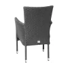 New Rocking Basic Stapelsessel, grau/braun-meliert, Polyrattan, 59 x 62 x 92 cm, inkl. Polster Polyrattan-Gartenmöbel|Gartenstühle & Gartensessel