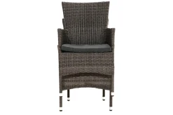 New Rocking Basic Stapelsessel, grau/braun-meliert, Polyrattan, 59 x 62 x 92 cm, inkl. Polster Polyrattan-Gartenmöbel|Gartenstühle & Gartensessel