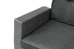 Hot Rocking Comfort Dining / Lounge Sessel, grau/braun-meliert, Polyrattan, verstellbar Polyrattan-Gartenmöbel|Gartenstühle & Gartensessel