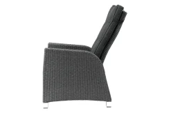 Hot Rocking Comfort Dining / Lounge Sessel, grau/braun-meliert, Polyrattan, verstellbar Polyrattan-Gartenmöbel|Gartenstühle & Gartensessel