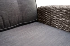 Hot Rocking Comfort Dining / Lounge Sessel, grau/braun-meliert, Polyrattan, verstellbar Polyrattan-Gartenmöbel|Gartenstühle & Gartensessel