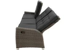 Discount Rocking Comfort Garten-Essgruppe, grau/braun-meliert, Polyrattan, Tisch 220 x 100 cm, 6-7 Personen Polyrattan-Gartenmöbel|Garten-Essgruppen