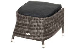 Discount Rocking Comfort Garten-Essgruppe, grau/braun-meliert, Polyrattan, Tisch 220 x 100 cm, 6-7 Personen Polyrattan-Gartenmöbel|Garten-Essgruppen