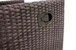 Sale Rocking Comfort Set, grau/braun-meliert, Polyrattan, Tisch 220 x 100 cm, 6 Personen Polyrattan-Gartenmöbel|Garten-Essgruppen