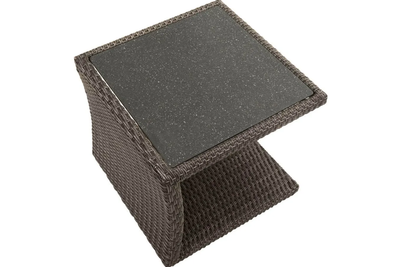 Sale Rocking Comfort Set, grau/braun-meliert, Polyrattan, Tisch 220 x 100 cm, 6 Personen Polyrattan-Gartenmöbel|Garten-Essgruppen