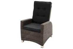 Sale Rocking Comfort Set, grau/braun-meliert, Polyrattan, Tisch 220 x 100 cm, 6 Personen Polyrattan-Gartenmöbel|Garten-Essgruppen