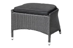 Clearance Rocking Dining Sessel, grau/braun-meliert, Polyrattan, verstellbar, mit Fußhocker Polyrattan-Gartenmöbel|Gartenstühle & Gartensessel