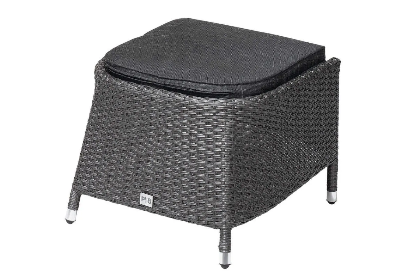 Clearance Rocking Dining Sessel, grau/braun-meliert, Polyrattan, verstellbar, mit Fußhocker Polyrattan-Gartenmöbel|Gartenstühle & Gartensessel