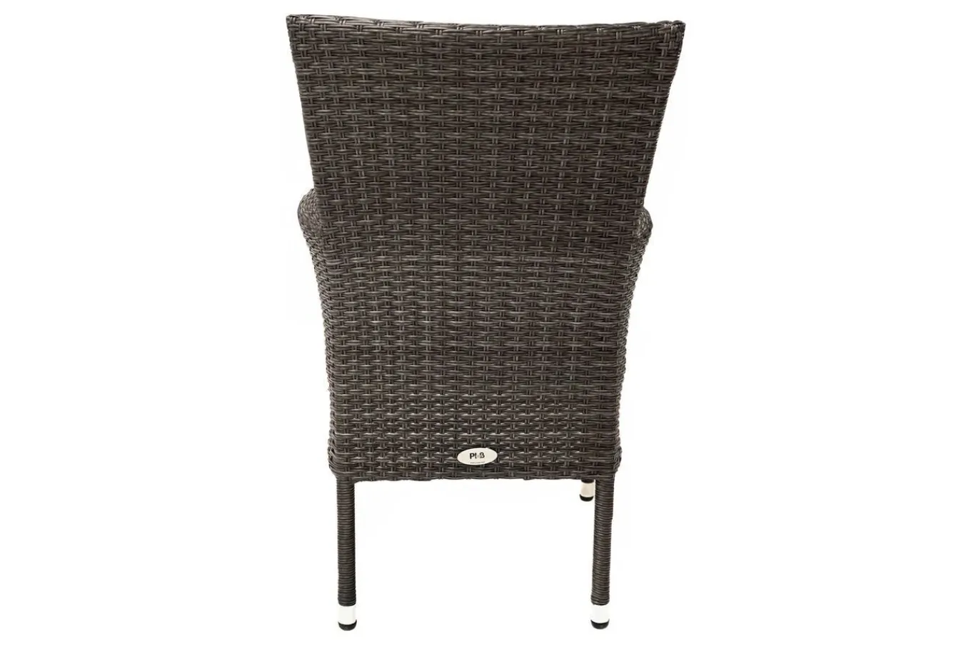 Hot Rocking Garten-Essgruppe, grau/braun-meliert, Polyrattan, Tisch 90 x 90 cm, 4 Stapelsessel, Glasplatte in Steinoptik Polyrattan-Gartenmöbel|Garten-Essgruppen