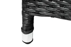 Hot Rocking Garten-Essgruppe, grau/braun-meliert, Polyrattan, Tisch 180 x 110 cm, 6 Sessel Polyrattan-Gartenmöbel|Garten-Essgruppen