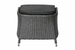 Hot Rocking Hocker, grau/braun-meliert, Polyrattan, 56x54x41 cm, zu Dining Sessel, inkl. Polster Polyrattan-Gartenmöbel|Gartenstühle & Gartensessel