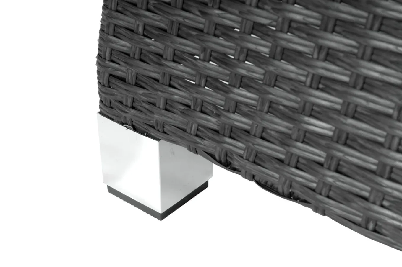 Discount Rocking Hocker, grau/braun-meliert, Polyrattan, 71x45x56 cm, zu Loungesessel, inkl. Polster Polyrattan-Gartenmöbel|Gartenstühle & Gartensessel