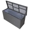 Best Rocking Kissenbox, grau/braun-meliert, Polyrattan, 145x58x73 cm, inkl. Inlay Auflagenbox