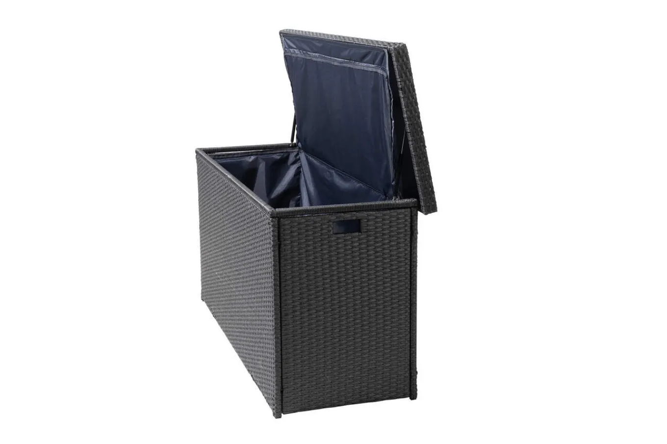 Best Rocking Kissenbox, grau/braun-meliert, Polyrattan, 145x58x73 cm, inkl. Inlay Auflagenbox