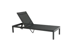 Outlet Rollliege, anthrazit matt, Aluminium, 193x60x32,5cm, Rückenlehne verstellbar Gartenliegen