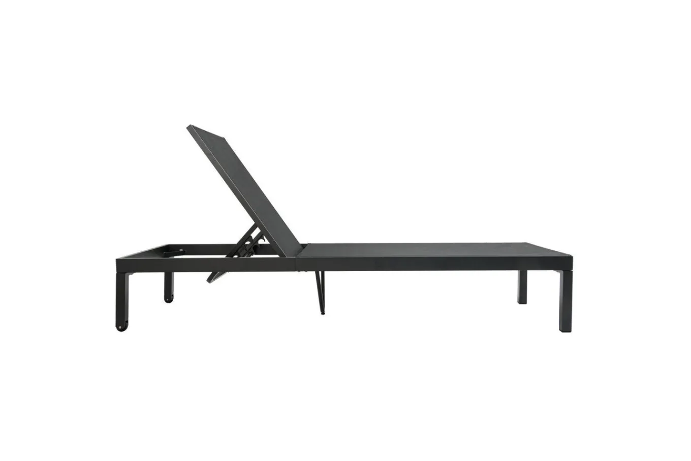 Outlet Rollliege, anthrazit matt, Aluminium, 193x60x32,5cm, Rückenlehne verstellbar Gartenliegen