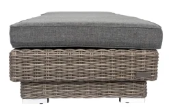 Outlet Rollliege, grau, Polyrattan, 200x70x27,5cm, Rückenlehne 5-fach verstellbar Polyrattan-Gartenmöbel|Gartenliegen