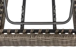 Outlet Rollliege, grau, Polyrattan, 200x70x27,5cm, Rückenlehne 5-fach verstellbar Polyrattan-Gartenmöbel|Gartenliegen