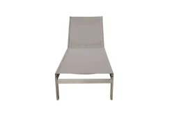 New Rollliege, silber, Edelstahl/Textilene,mit verstellbarer Rückenlehne, 210 x 70 cm Gartenliegen