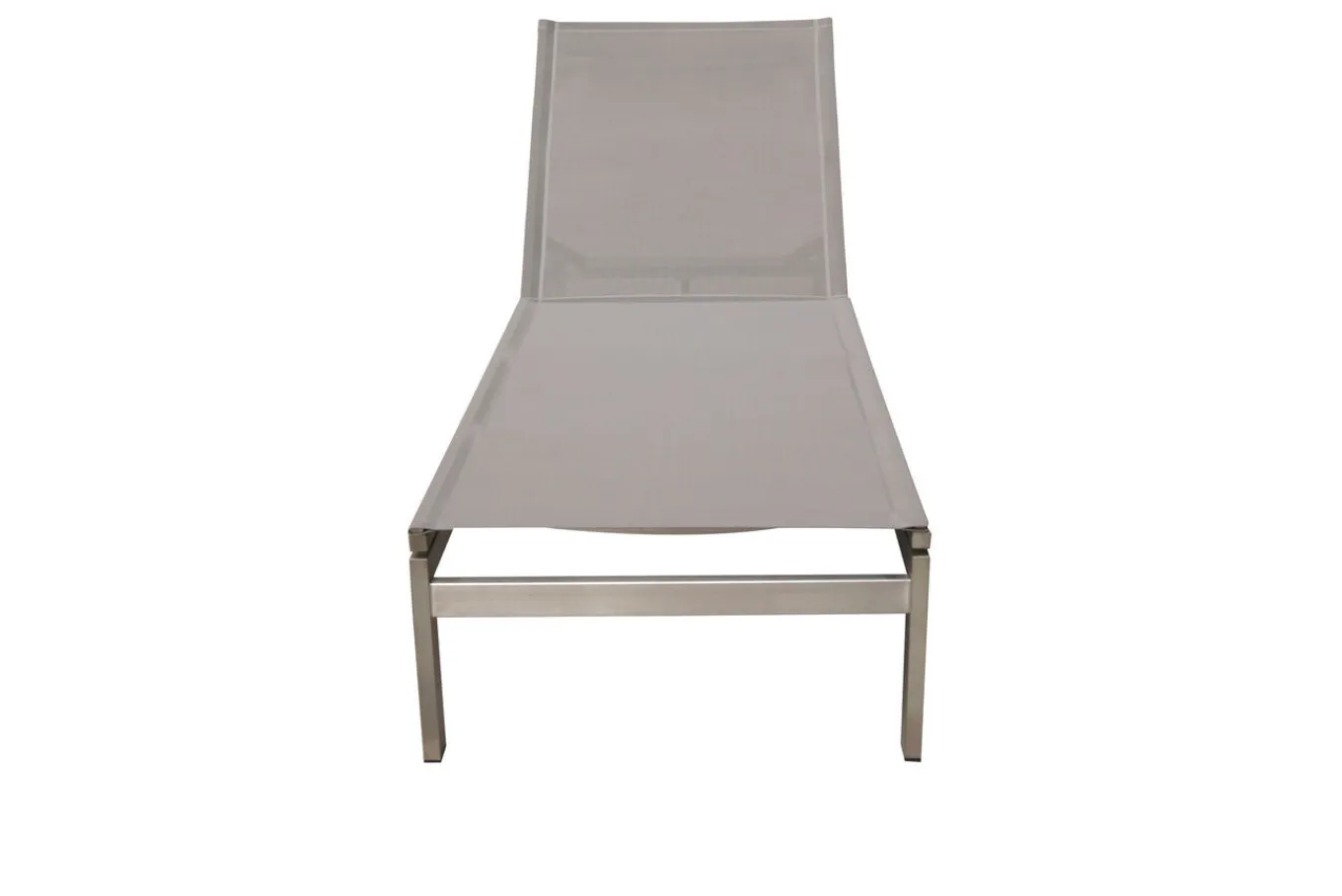 Clearance Rollliege, taupe, Edelstahl/Textilene, verstellbare Rückenlehne, 212x71x36cm Gartenliegen