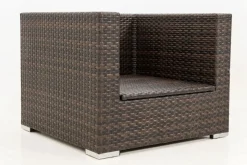 Sale Sessel, braun marmoriert, Polyrattan, 90 x 85 x 70 cm, wasserfeste Kissenbox Polyrattan-Gartenmöbel|Gartenlounge