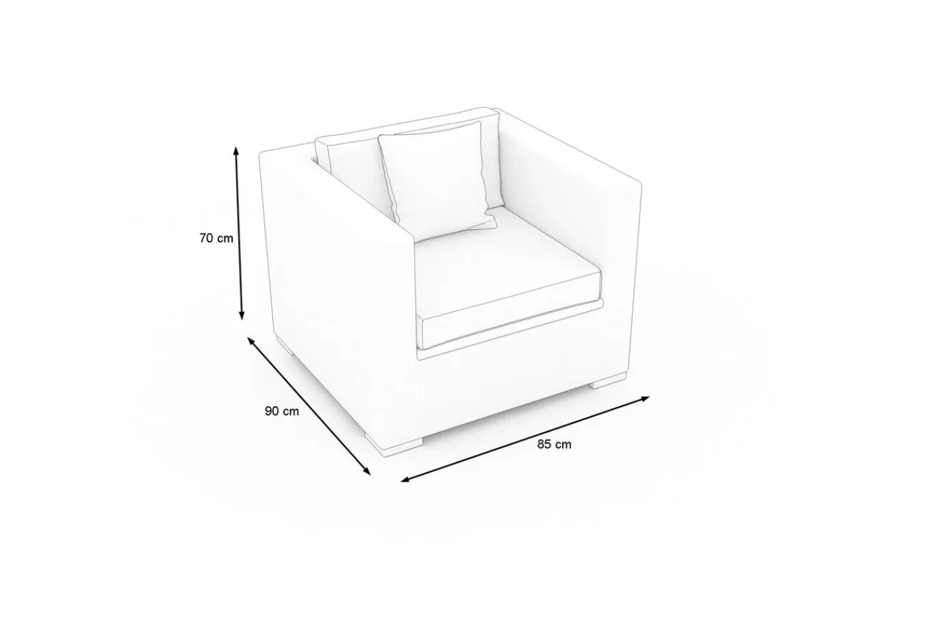New Sessel, creme/weiß, schwarz, Polyrattan, inkl. Polster und Kissen, wasserfeste Kissenbox Polyrattan-Gartenmöbel|Gartenlounge