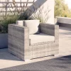 Sessel, desert-beige, Aluminium/Polyrattan/Polyester, Kissen inklusive, mit Kissenboxfunktion Aluminium-Gartenmöbel|Gartenstühle & Gartensessel