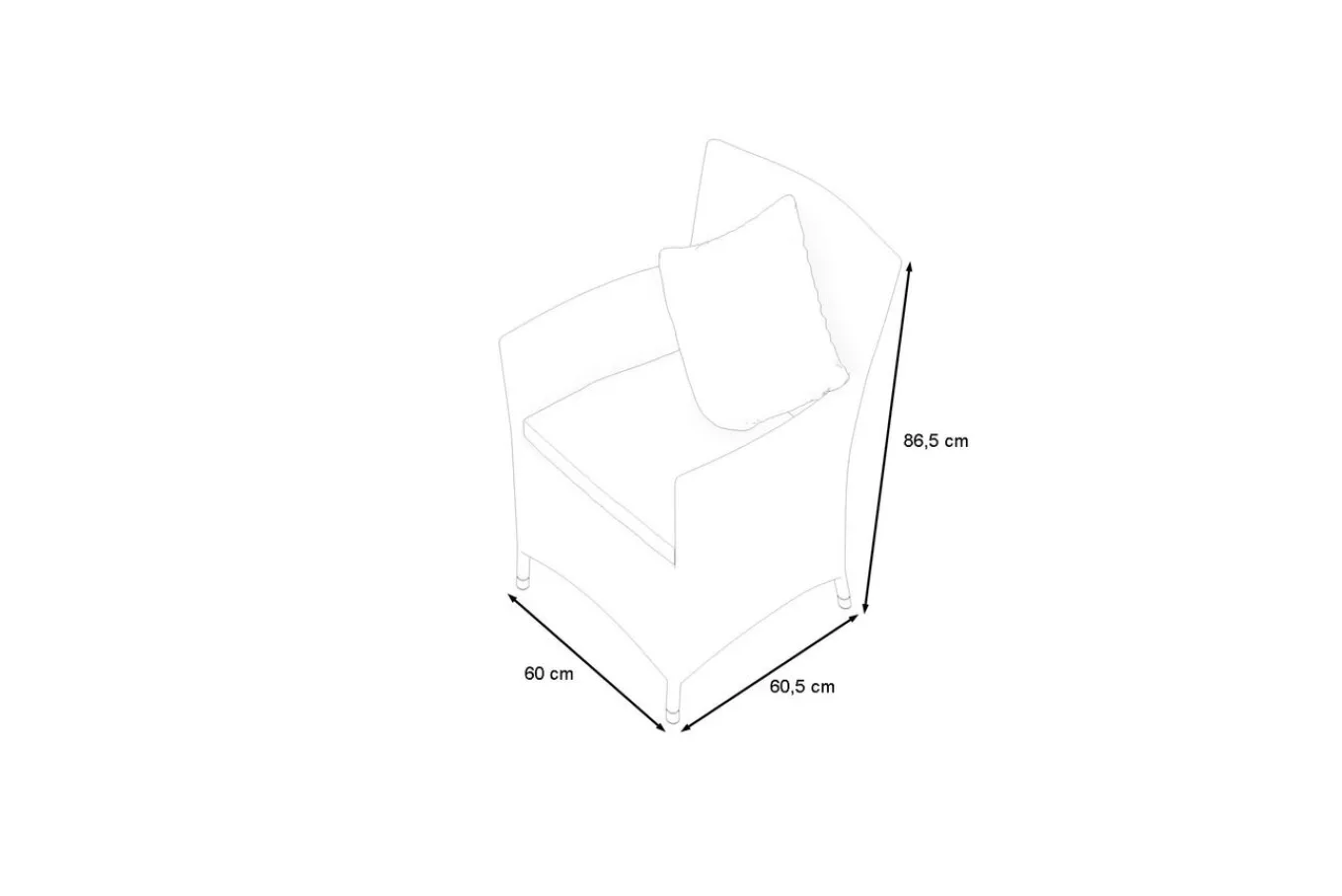 Sale Sessel, desert-beige, Polyrattan/Aluminium, 60 x 60 x 86 cm, hohe Belastbarkeit, abnehmbare Bezüge, mit Reißverschluss, 2er Set Aluminium-Gartenmöbel|Gartenstühle & Gartensessel