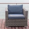 Clearance Sessel, grau, Polyrattan, 94 x 82 x 70 cm, wasserfeste Kissenbox Polyrattan-Gartenmöbel|Gartenlounge