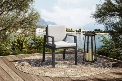 Sale Sessel, hellgrau, Alu/Polyester, pulverbeschichtet, langlebiges Material, montierte Anlieferung Aluminium-Gartenmöbel|Gartenstühle & Gartensessel